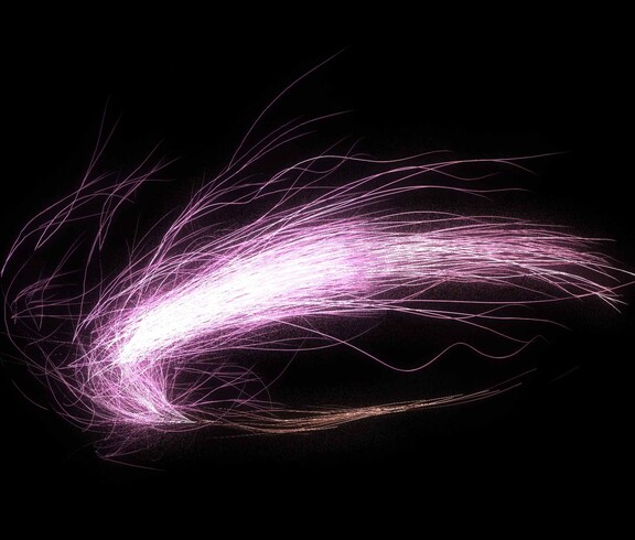 Violetter Kreis auf schwarzem Bildschirm