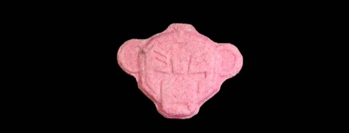 Vorderseite der zur Testung abgegebenen Optimus Primal Ecstasy-Tablette