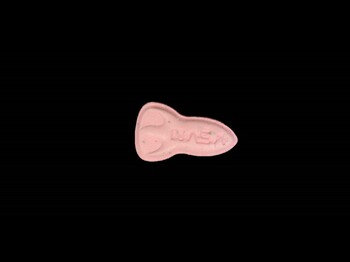 Dieses Bild zeigt eine rosa Pille (Logo NASA).