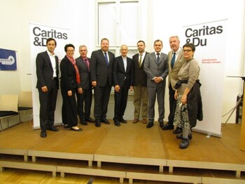 Gruppenfoto auf der Bühne