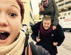 Schülerinnen haben Spaß