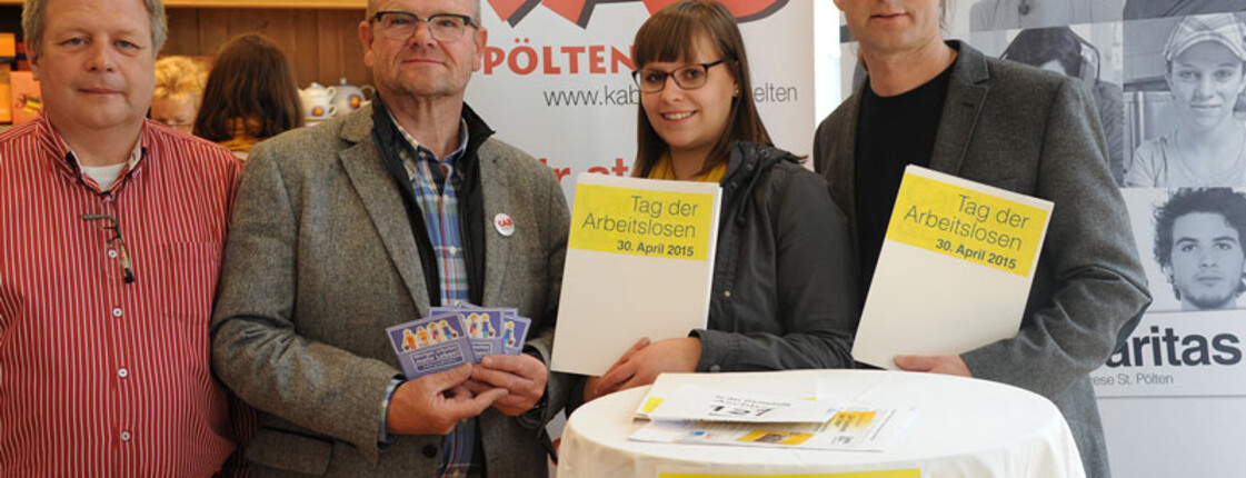Tag der Arbeitslosen Pressegespräch Gruppenfoto